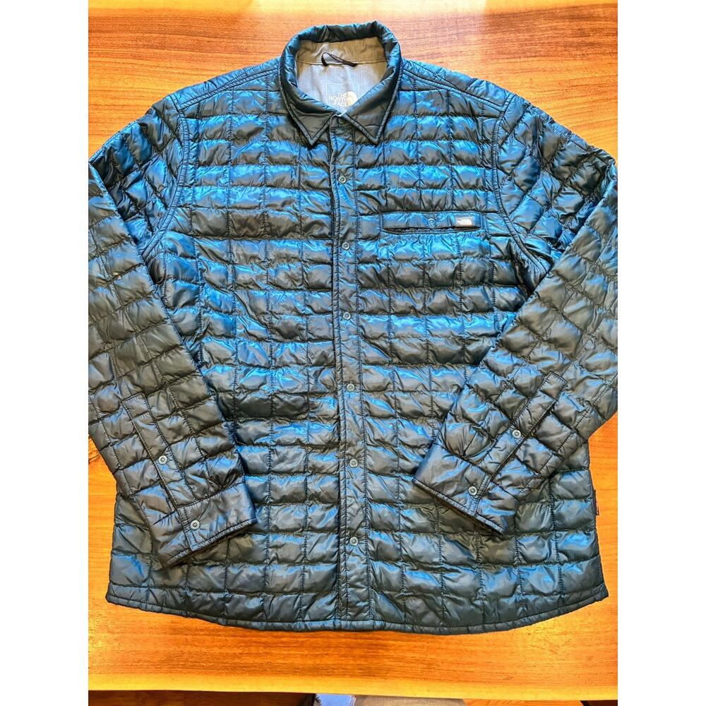 The North Face Reyes ThermoBall Insulated Button Shirt‎ Jacket Blue Men XL C916
